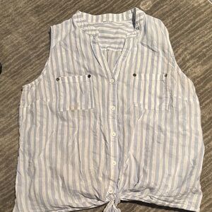 striped sleeveless striped top